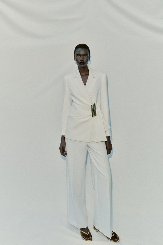 Pantalon droit taille haute