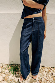 Pantalon droit en lin