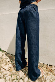 Pantalon droit en lin
