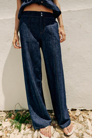 Pantalon droit en lin