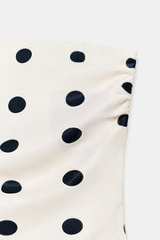 Top satiné bustier lien à nouer