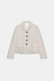 Blazer droit en lin à pinces