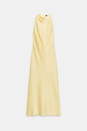 Robe midi dos-nu drapée au dos