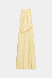 Robe midi dos-nu drapée au dos