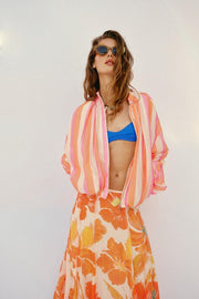 Veste bomber à rayures