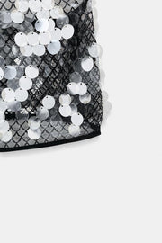 Top court à sequins