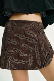 Jupe-culotte croisée à sequins