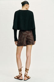 Jupe-culotte croisée à sequins