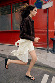 Blouson 100 % cuir suédé