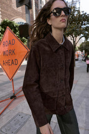 Blouson 100 % cuir suédé