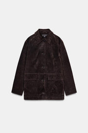 Blouson 100 % cuir suédé