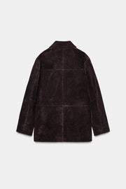 Blouson 100 % cuir suédé