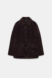 Blouson 100 % cuir suédé
