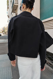 Trench court croisé