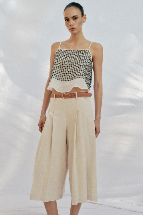 Bermuda long avec ceinture