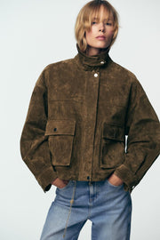 Blouson bomber 100 % cuir
