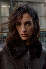 Blouson réversible double-face effet cuir