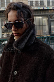 Blouson réversible double-face effet cuir
