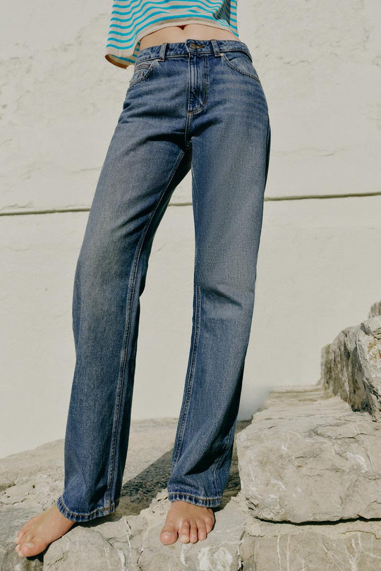 Jean Z1975 coupe droite taille haute, longueur longue