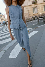 Gilet Z1975 croisé en denim