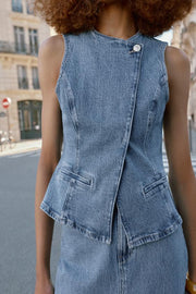 Gilet Z1975 croisé en denim