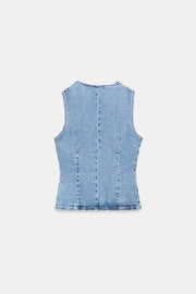 Gilet Z1975 croisé en denim