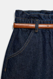 Bermuda baggy avec ceinture
