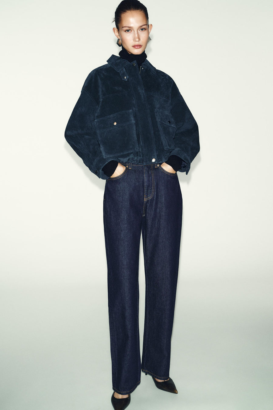 Jean Z1975 coupe droite taille haute, longueur longue