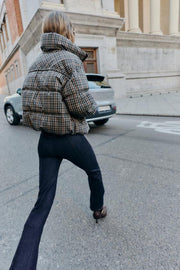 Anorak matelassé à carreaux