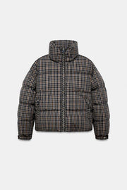 Anorak matelassé à carreaux