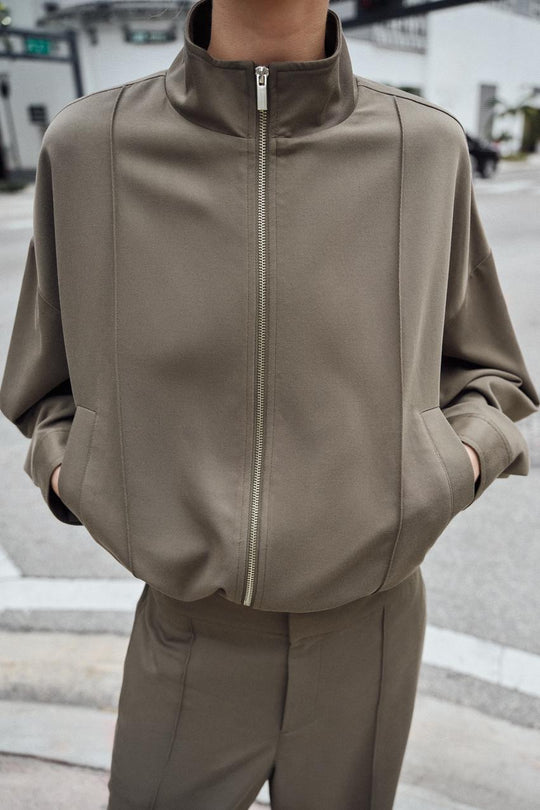 Blouson bomber à col montant