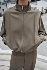 Blouson bomber à col montant