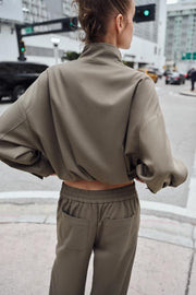 Blouson bomber à col montant