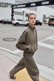 Blouson bomber à col montant
