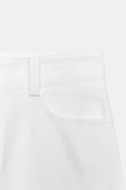 Pantalon-culotte à broderies ajourées