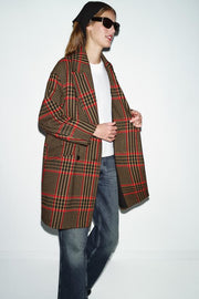 Manteau oversize à carreaux