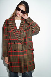 Manteau oversize à carreaux
