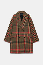 Manteau oversize à carreaux