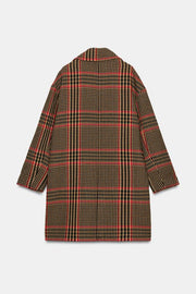 Manteau oversize à carreaux