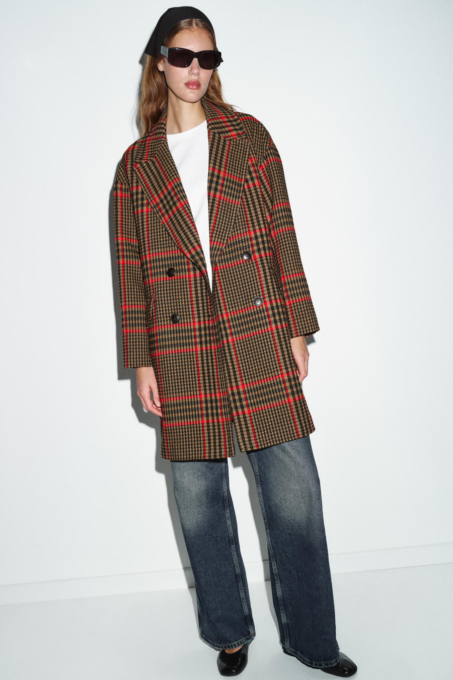 Manteau oversize à carreaux