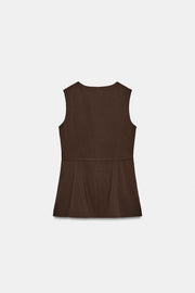 Gilet croisé avec ceinture