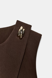 Gilet croisé avec ceinture