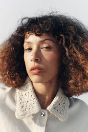 Veste safari à revers au crochet