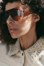 Veste safari à revers au crochet