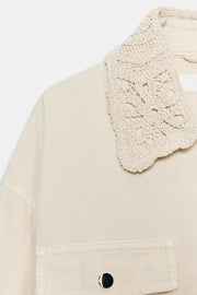 Veste safari à revers au crochet