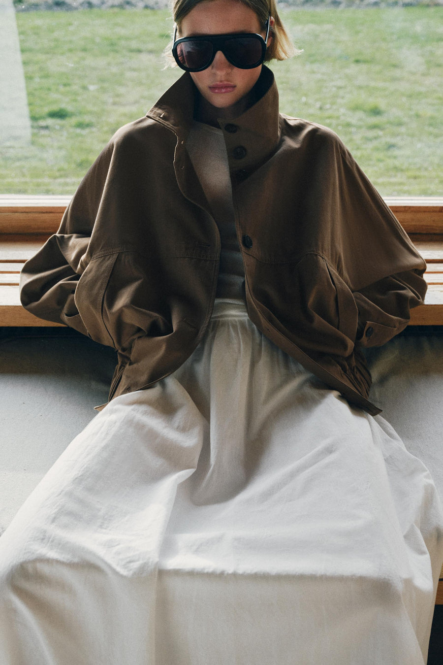 Blouson à col montant et bas élastiqué