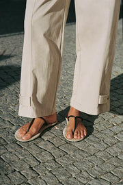Pantalon-culotte taille haute