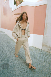 Pantalon-culotte taille haute