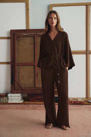 Pantalon effet froissé
