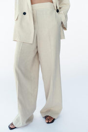 Pantalon droit en lin
